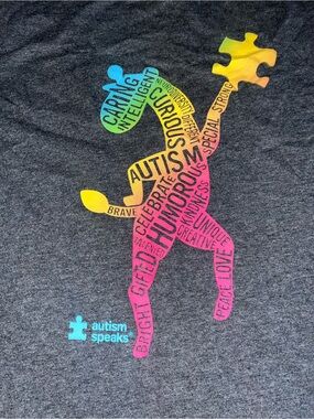 Autism awareness Puzzle-Print T-Shirt - Multicolor. Kids M